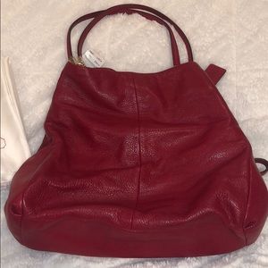 Coach red leather should bag